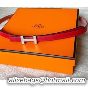Traditional Discount Hermes Focus belt buckle & Reversible leather strap 1.3cm 0314 Red/Light Pink 2025