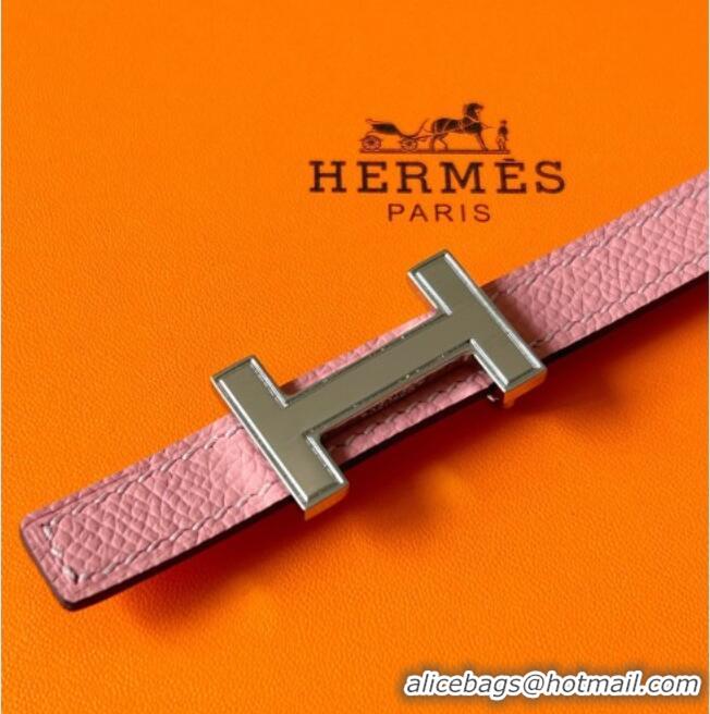 Traditional Discount Hermes Focus belt buckle & Reversible leather strap 1.3cm 0314 Red/Light Pink 2025