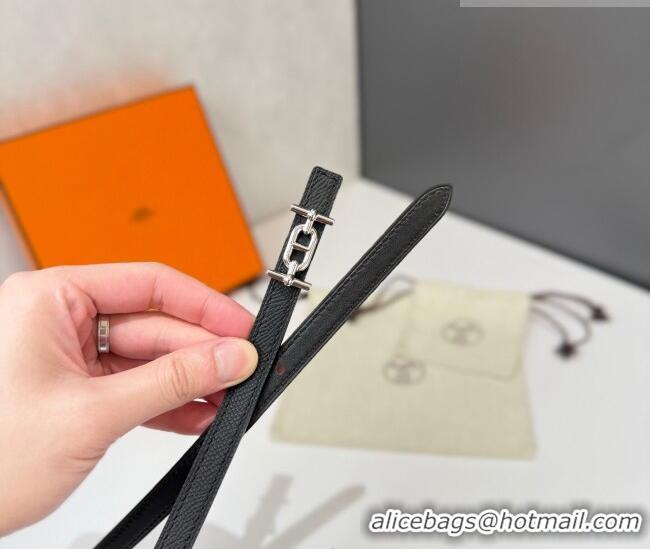 Buy Fashionable Hermes Ancre Belt Buckle & Reversible Leather Strap 1.3cm 0314 Black 2025
