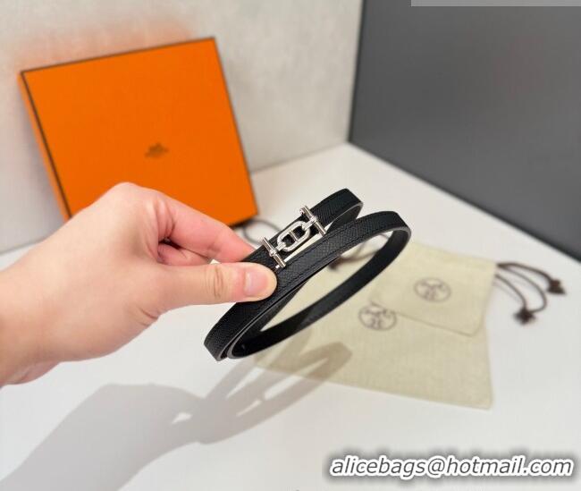 Buy Fashionable Hermes Ancre Belt Buckle & Reversible Leather Strap 1.3cm 0314 Black 2025