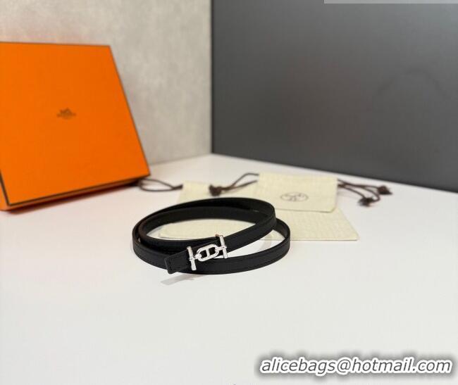 Buy Fashionable Hermes Ancre Belt Buckle & Reversible Leather Strap 1.3cm 0314 Black 2025