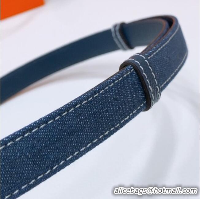 Most Popular Hermes Kelly Jean Belt 1.8cm in Denim and Epsom Leather 0314 Blue/Gold 2025