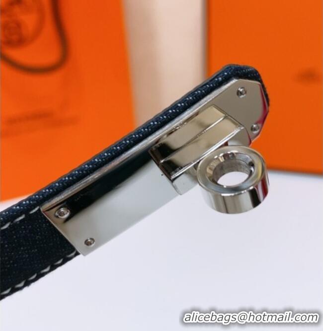Market Sells Hermes Kelly Jean Belt 1.8cm in Denim and Epsom Leather 0314 Dark Blue 2025