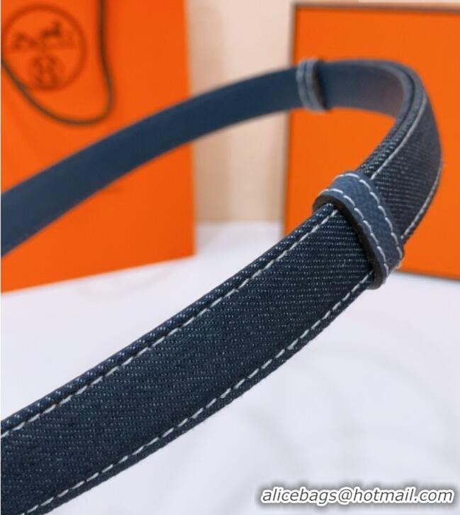 Market Sells Hermes Kelly Jean Belt 1.8cm in Denim and Epsom Leather 0314 Dark Blue 2025