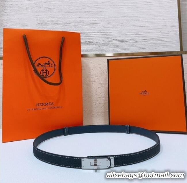 Market Sells Hermes Kelly Jean Belt 1.8cm in Denim and Epsom Leather 0314 Dark Blue 2025
