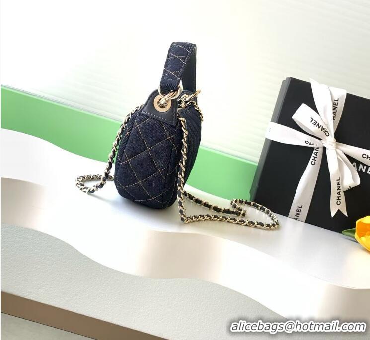Top Quality Chanel Denim Clutch With Chain AP5094 Dark Blue/Orange Gold Metal 2026