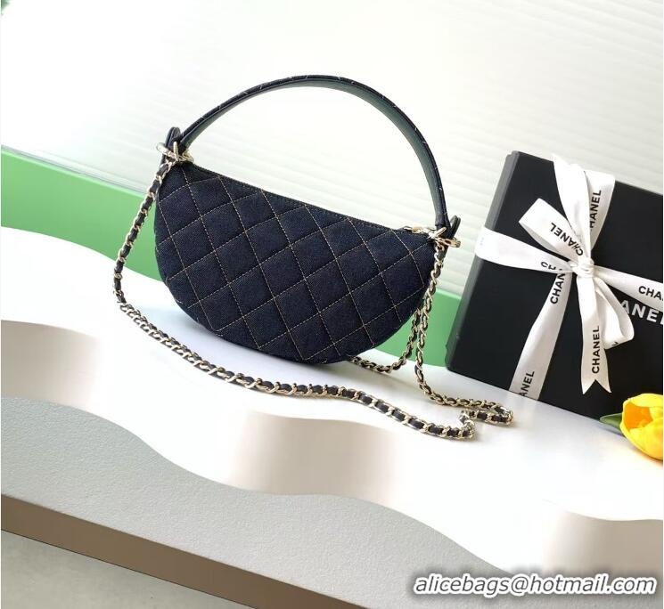 Top Quality Chanel Denim Clutch With Chain AP5094 Dark Blue/Orange Gold Metal 2026