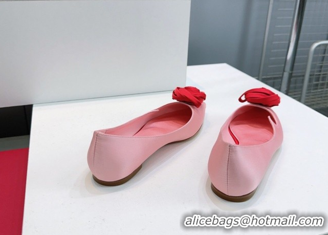 Good Quality Roger Vivier Rose Ballerinas Flat in Satin 0225008 Pink 2026