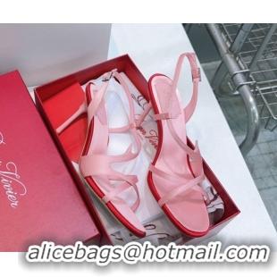 Perfect Roger Vivier Rose Heel Sandals 10cm in Satin 0225020 Pink 2026