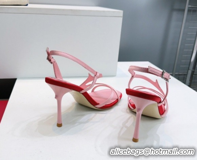 Perfect Roger Vivier Rose Heel Sandals 10cm in Satin 0225020 Pink 2026