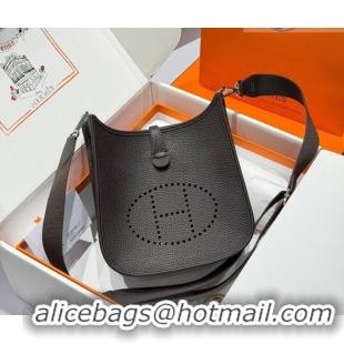 Promotional Hermes Evelyne Poche Ⅲ Bag 23cm in Clemence TC cow leather H4013 Ebene 2026 (Half Handmade)