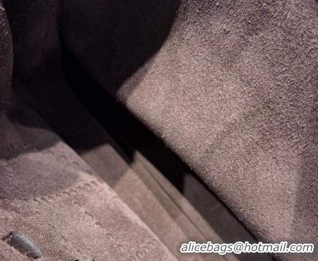 Promotional Hermes Evelyne Poche Ⅲ Bag 23cm in Clemence TC cow leather H4013 Ebene 2026 (Half Handmade)