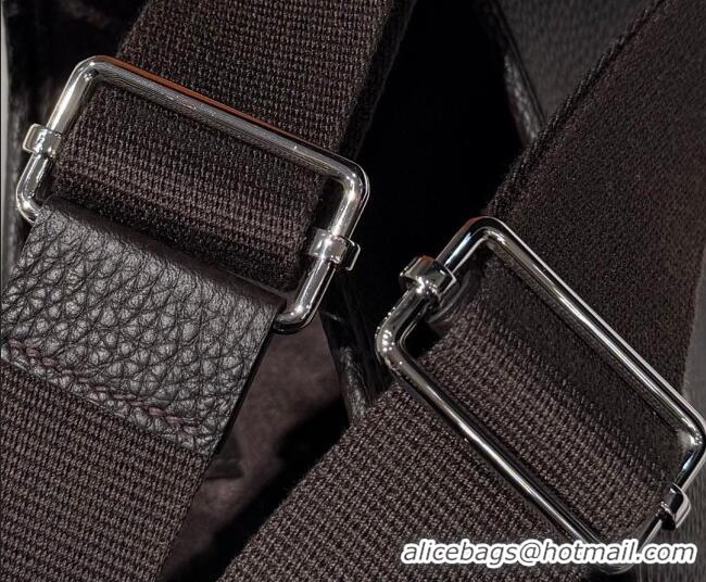 Promotional Hermes Evelyne Poche Ⅲ Bag 23cm in Clemence TC cow leather H4013 Ebene 2026 (Half Handmade)