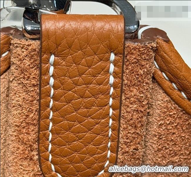 Free Shipping Hermes Evelyne Poche Ⅲ Bag 23cm in Clemence TC Cow Leather H4013 Brown 2026 (Half Handmade)