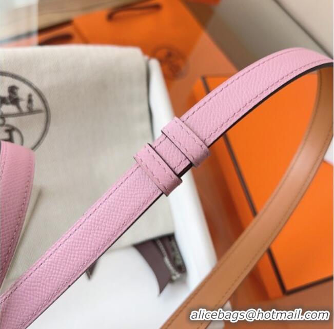 Grade Design Hermes Rivale Belt 1.8cm with Two Medor Studs and Ring Buckle in Epsom Leather 8196 Purple 2025