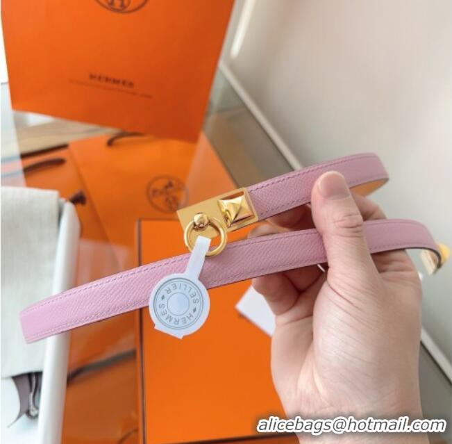 Grade Design Hermes Rivale Belt 1.8cm with Two Medor Studs and Ring Buckle in Epsom Leather 8196 Purple 2025