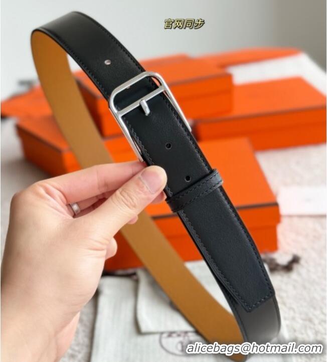 Luxury Discount Hermes Ceinture Romain Belt 3.5cm in Box Leather 0617 Black 2025