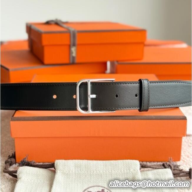 Luxury Discount Hermes Ceinture Romain Belt 3.5cm in Box Leather 0617 Black 2025