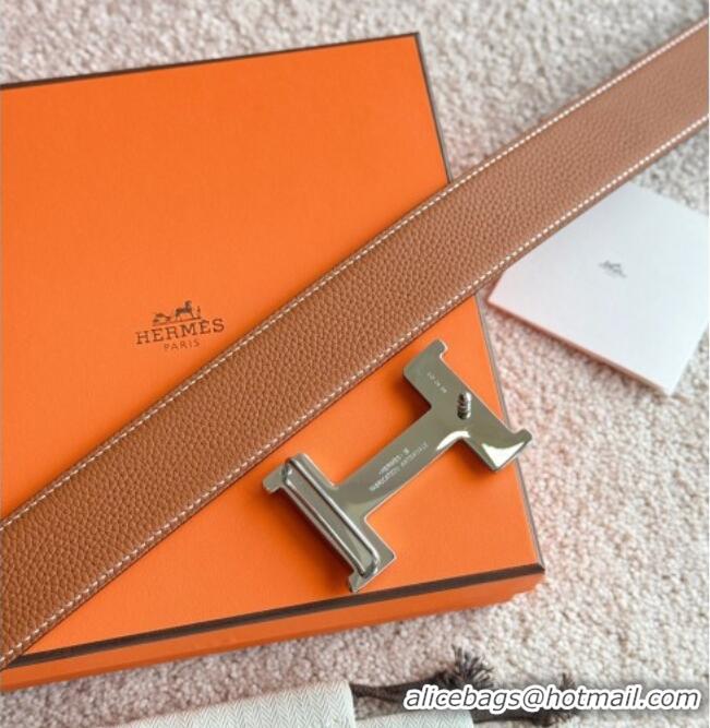 ​Buy Fashionable Hermes Men's Constance Touareg Reversible Leather Belt 3.8cm 0617 Brown 2025