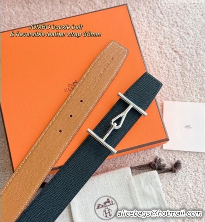 Buy Discount Hermes Pelle Reversibile Belt in Epsom Leather 38MM H071205 Brown/Black/Silver 2025