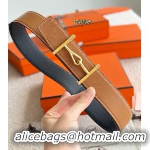 ​Buy Cheap Hermes Pelle Reversibile Belt in Epsom Leather 38MM H071206 Brown/Black/Gold 2025