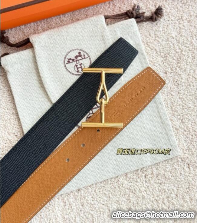 ​Buy Cheap Hermes Pelle Reversibile Belt in Epsom Leather 38MM H071206 Brown/Black/Gold 2025