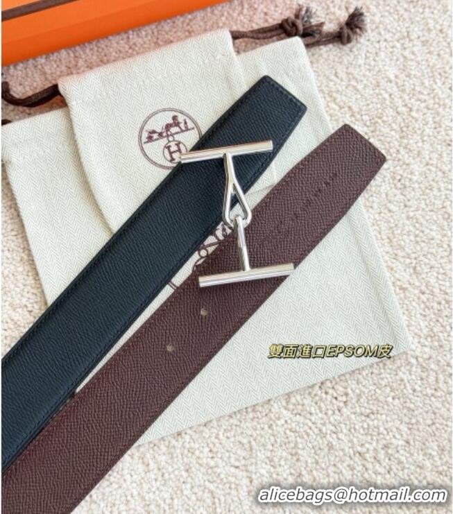 Buy Cheap Hermes Pelle Reversibile Belt in Epsom Calfskin 38MM H071207 Black/Silver 2025