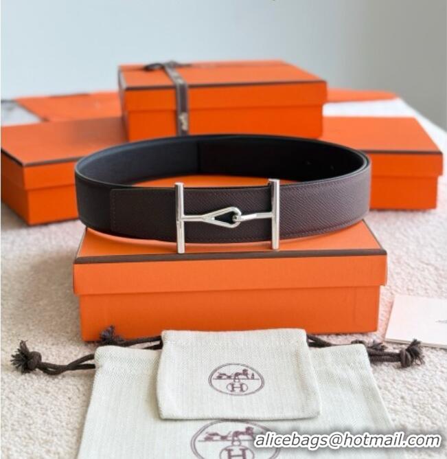 Buy Cheap Hermes Pelle Reversibile Belt in Epsom Calfskin 38MM H071207 Black/Silver 2025