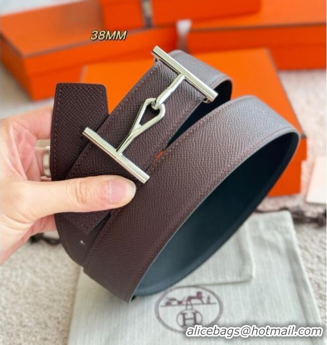 Buy Cheap Hermes Pelle Reversibile Belt in Epsom Calfskin 38MM H071207 Black/Silver 2025