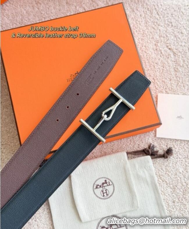 Buy Cheap Hermes Pelle Reversibile Belt in Epsom Calfskin 38MM H071207 Black/Silver 2025