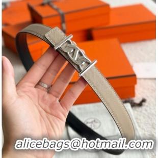 Grade Design Hermes Fibbia da Cintura My H Belt Buckle & Reversible Leather Strap 2.4cm H5010 Grey/Black/Silver 2025