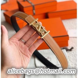 New Fashion Hermes Fibbia da Cintura My H Belt Buckle & Reversible Leather Strap 2.4cm H5010 Brown/Black/Gold 2025