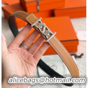 Best Price Hermes Fibbia da Cintura My H Belt Buckle & Reversible Leather Strap 2.4cm H5010 Brown/Black/Silver 2025
