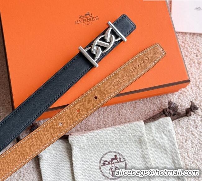 Best Price Hermes Fibbia da Cintura My H Belt Buckle & Reversible Leather Strap 2.4cm H5010 Brown/Black/Silver 2025