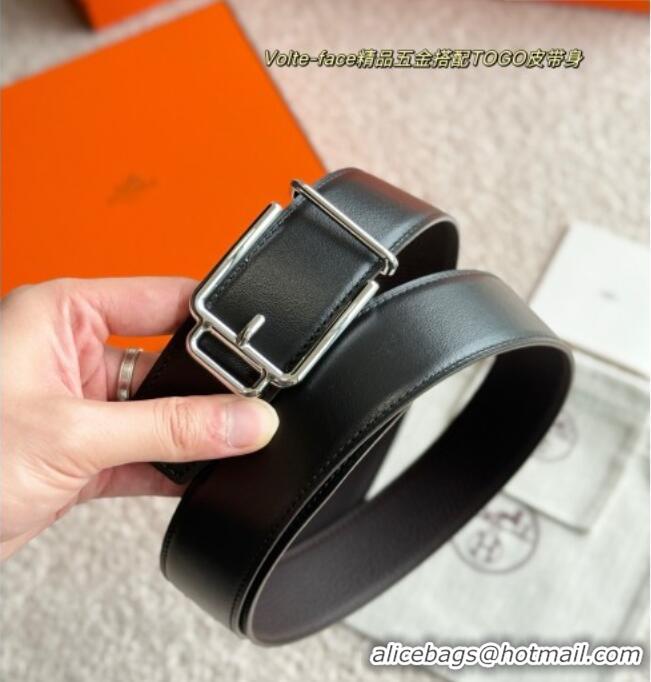 Top Grade Hermes Men's Volte-Face Belt Buckle & Reversible Leather Strap 3.8cm H5011 Dark Brown 2025