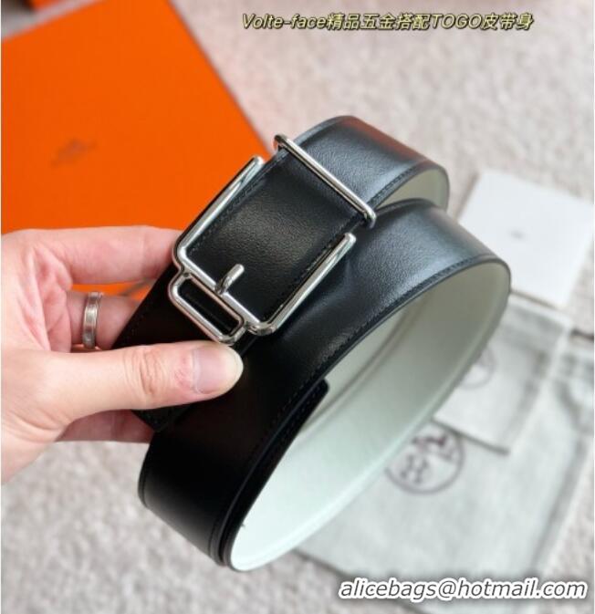 Grade Design Hermes Men's Volte-Face Belt Buckle & Reversible Leather Strap 3.8cm H5011 White 2025