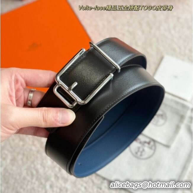Luxury Cheap Hermes Men's Volte-Face Belt Buckle & Reversible Leather Strap 3.8cm H5011 Blue 2025
