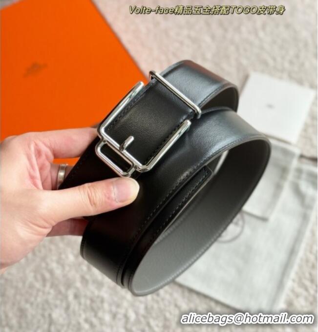 Best Quality Hermes Men's Volte-Face Belt Buckle & Reversible Leather Strap 3.8cm H5011 Grey 2025