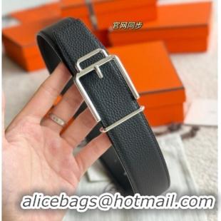 Inexpensive Hermes Men's Volte-Face Belt Buckle & Reversible Leather Strap 3.8cm H5011 Black 2025