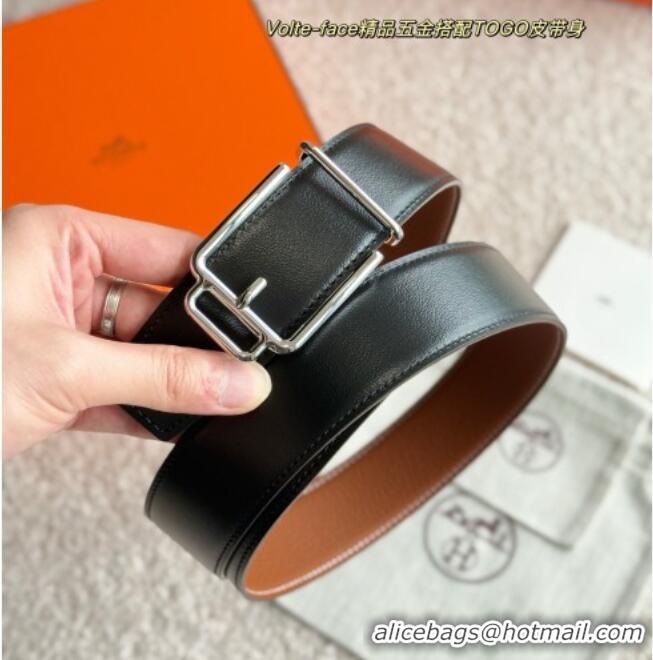 Best Quality Hermes Men's Volte-Face Belt Buckle & Reversible Leather Strap 3.8cm H5011 Tan Brown 2025