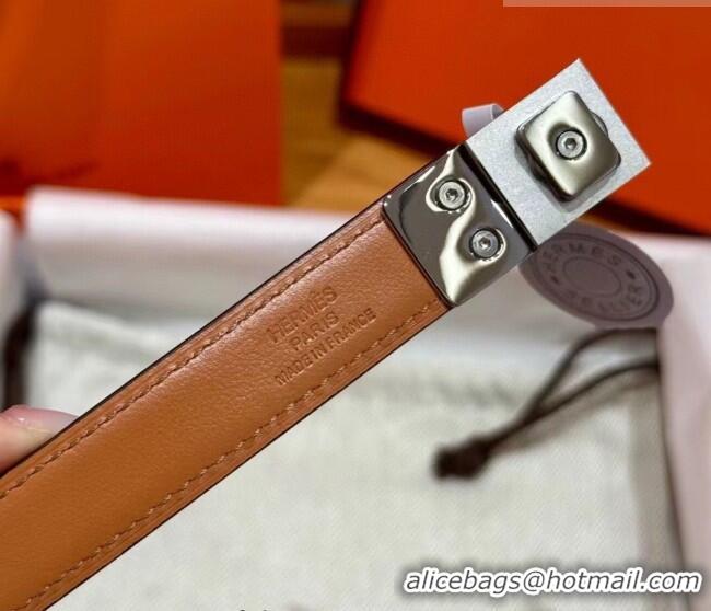 Buy Discount Hermes Women's Rivale Belt 1.8cm with Two Medor Studs and Ring Buckle H5022 Black/Silver 2025