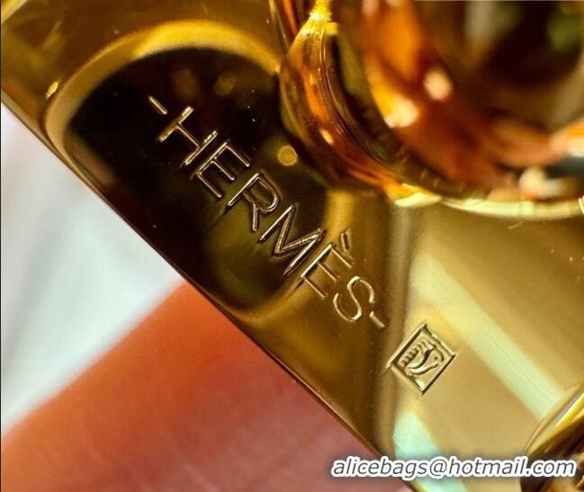 Best Price Hermes Women's Rivale Belt 1.8cm with Two Medor Studs and Ring Buckle H5022 Brown/Gold 2025