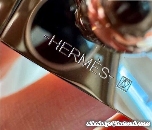 Top Grade Hermes Women's Rivale Belt 1.8cm with Two Medor Studs and Ring Buckle H5022 Pink/Silver 2025