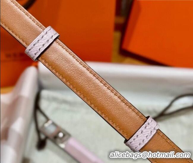 Top Grade Hermes Women's Rivale Belt 1.8cm with Two Medor Studs and Ring Buckle H5022 Pink/Silver 2025