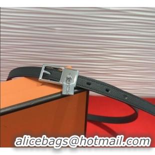 Buy Discount Hermes Lucky Lock Reversible Belt 1.7cm in Calfskin Leather HS091201 Black/Silver 2025