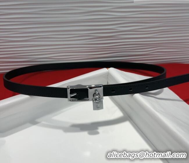 Buy Discount Hermes Lucky Lock Reversible Belt 1.7cm in Calfskin Leather HS091201 Black/Silver 2025
