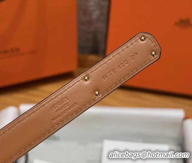 Cheapest Hermes Hunter Calfskin Leather Belt 1.8cm with Kelly Buckle HS091202 Black/Gold 2025