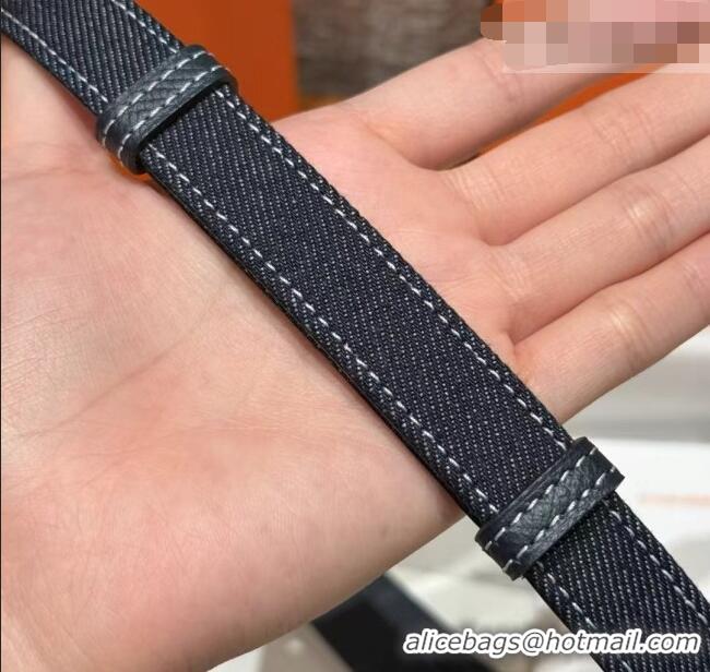 Trendy Design Hermes Denim Belt 1.8cm with Kelly Buckle HS091202 Dark Blue 2025
