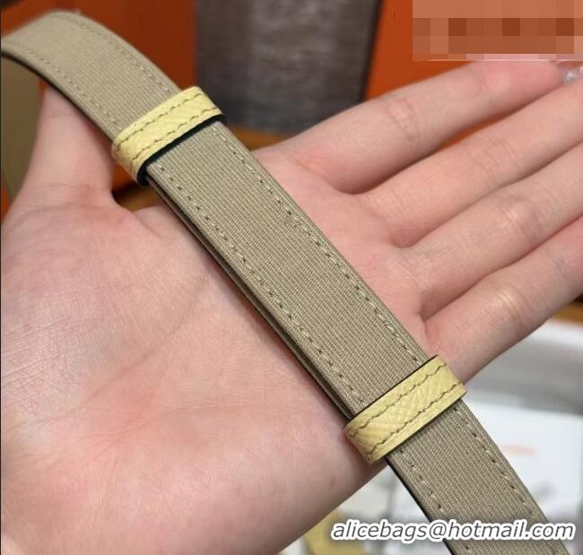 Top Quality Hermes Canvas Belt 1.8cm with Kelly Buckle HS091202 Beige 2025