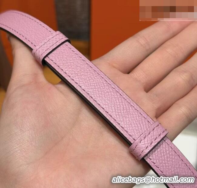 Luxury Cheap Hermes Hunter Calfskin Leather Belt 1.8cm with Kelly Buckle HS091202 Pink 2025
